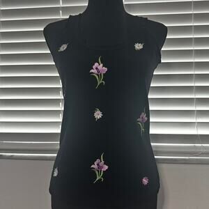 1/Vintage y2k black blouse with
